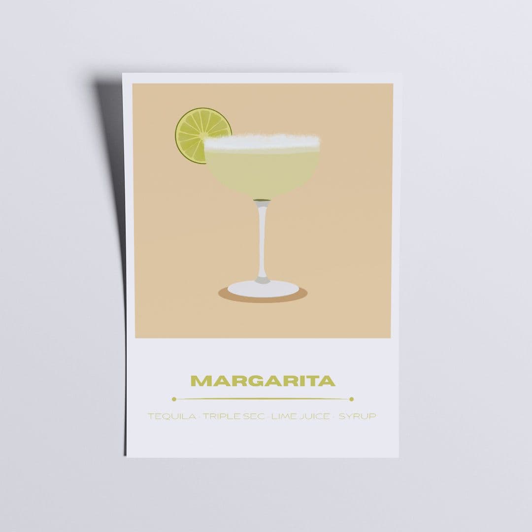 Cocktail Hour Art Print | MARGARITA | A3 Giclée Illustration - Image 2
